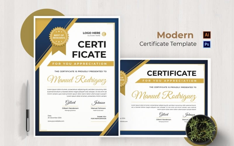 Certificat de certification moderne