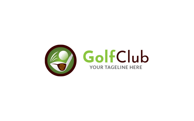 Modèle de conception de logo de club de golf vol 2