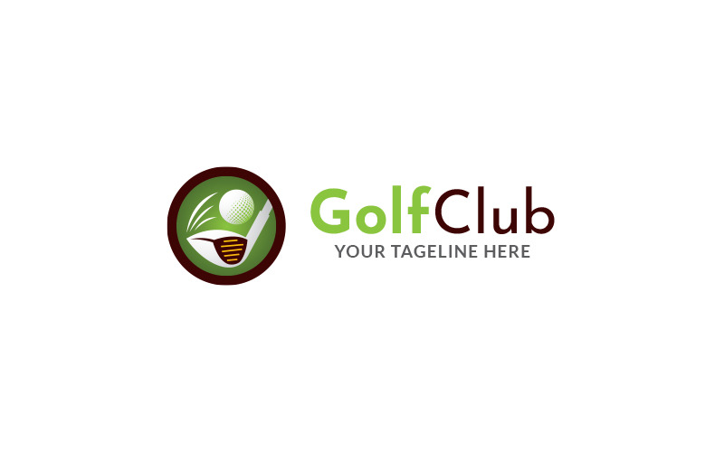 Modello di progettazione del logo del club di golf vol 2