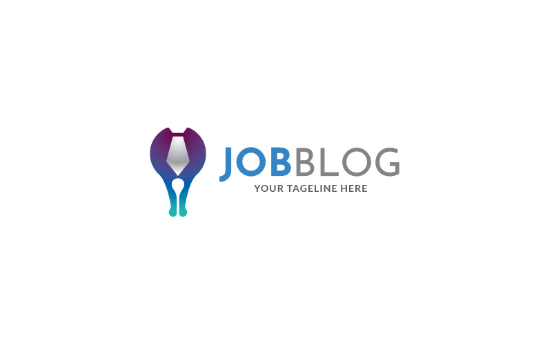 Modelo de design de logotipo de blog de empregos