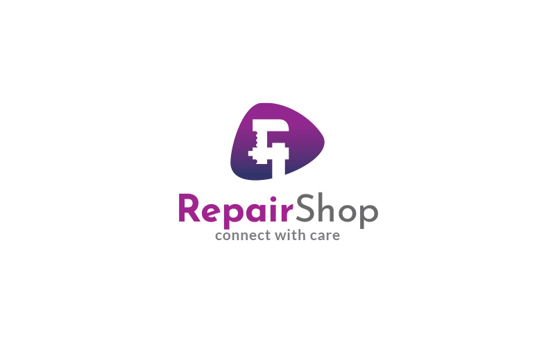 Modello di progettazione del logo del negozio di riparazioni