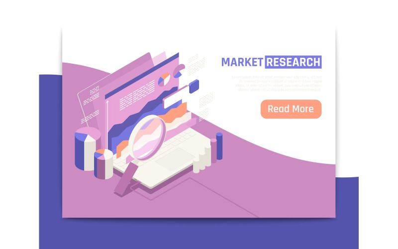 Market Research Isometric 201210106 Vector Illustration Concept