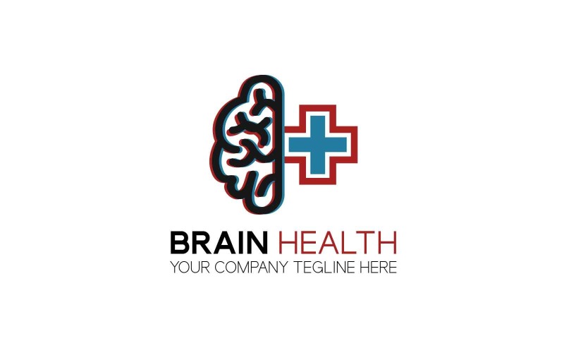Design-Vorlage für das Gehirn-Gesundheits-Logo
