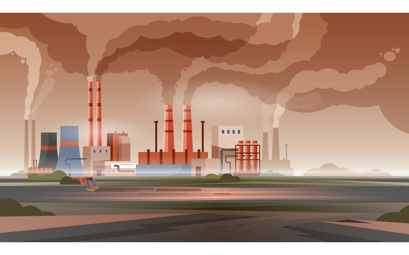 Zanieczyszczenie powietrza City Factory Ilustracja 201251817 Ilustracja wektorowa koncepcji