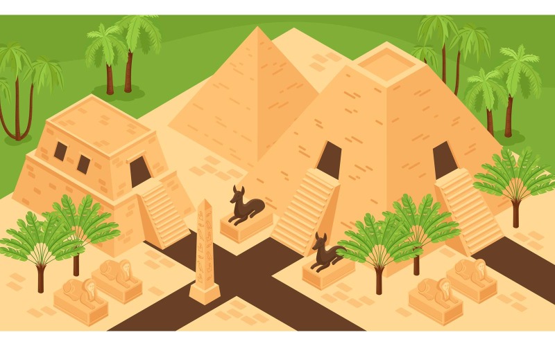 Illustration isométrique de l'Egypte ancienne 210112126 Concept d'illustration vectorielle