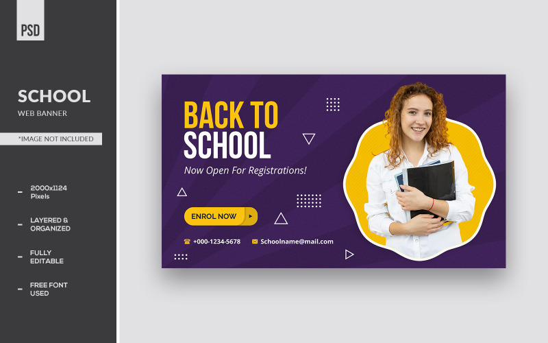 Baner internetowy dotyczący edukacji szkolnej