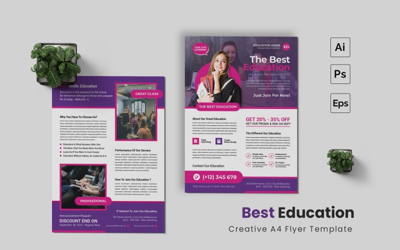 Mejor plantilla de volante educativo