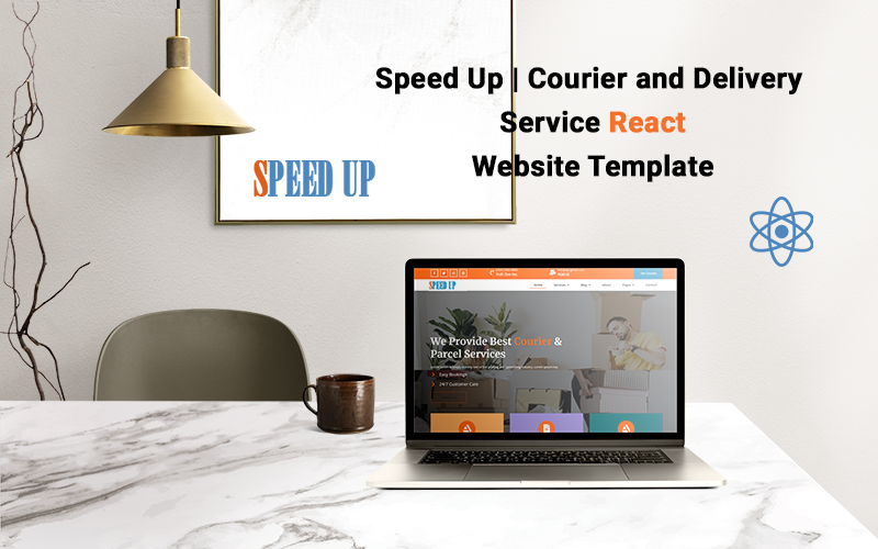 Beschleunigen| Kurier- und Lieferservice React Website-Vorlage