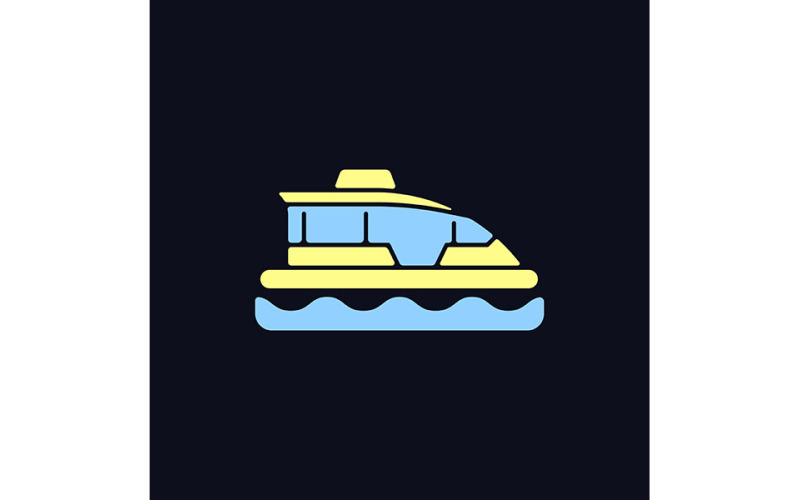 Ikona koloru taksówki wodnej RGB dla ciemnego motywu