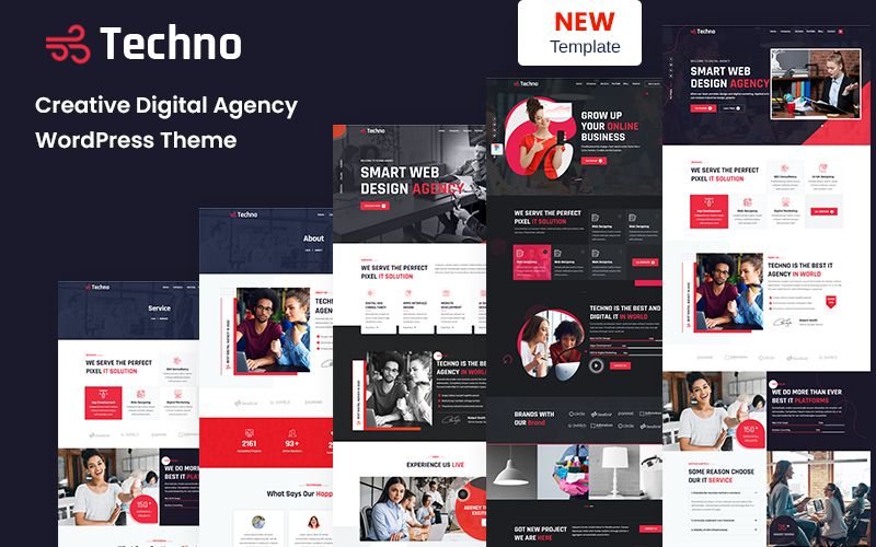 Kreatív digitális ügynökség Elementor WordPress sablon.