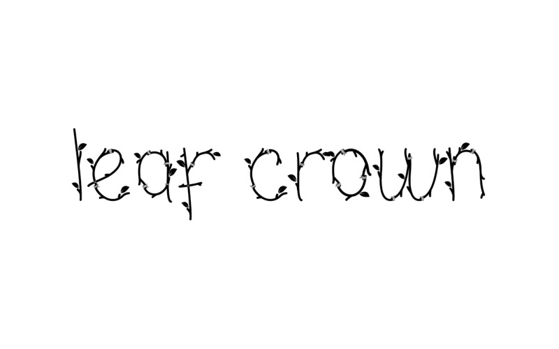 Leaf Crown Decorative Display Font