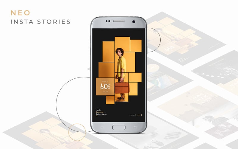 Neo - 8 个用于社交媒体的现代 Instagram 故事模板