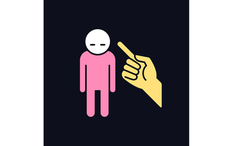 Strafgebaar RGB-kleurpictogram voor donkere themavectoren