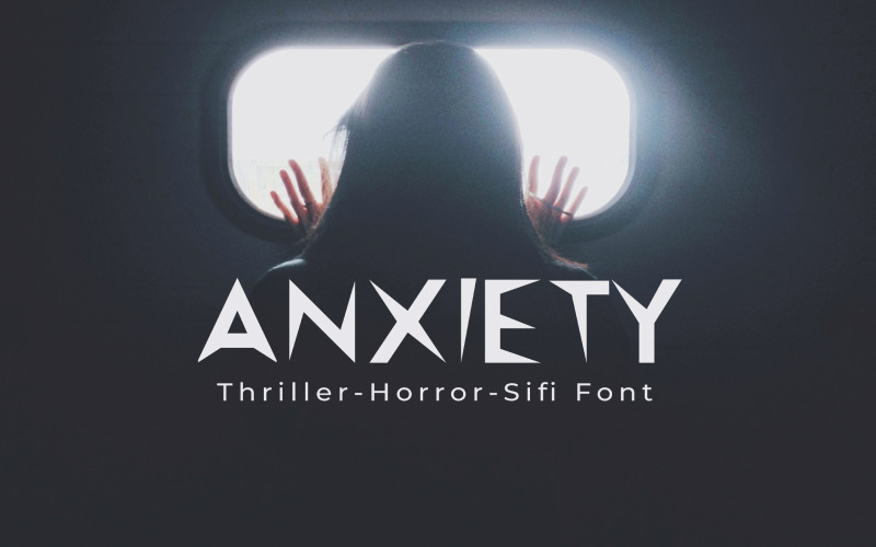 Angst minimalistische gruselige Premium-Schriftart