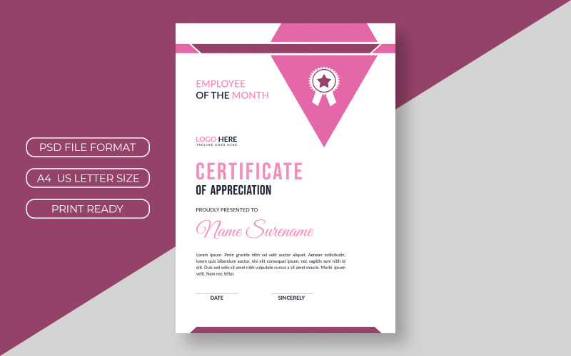 Diseño de diseño de certificado Smith