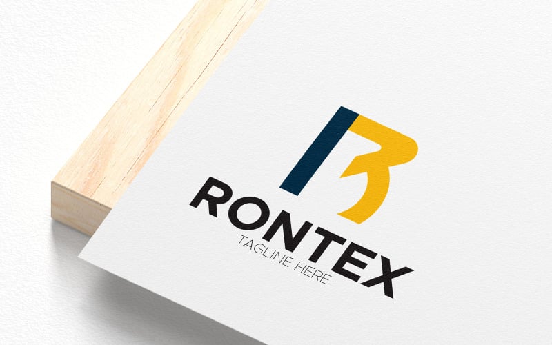Plantilla de diseño de logotipo de letra R Rontex