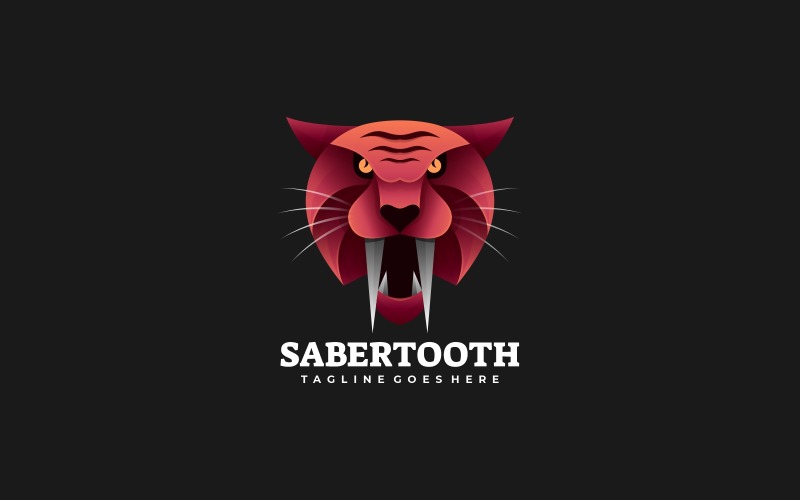 Stile del logo sfumato a dente di sciabola