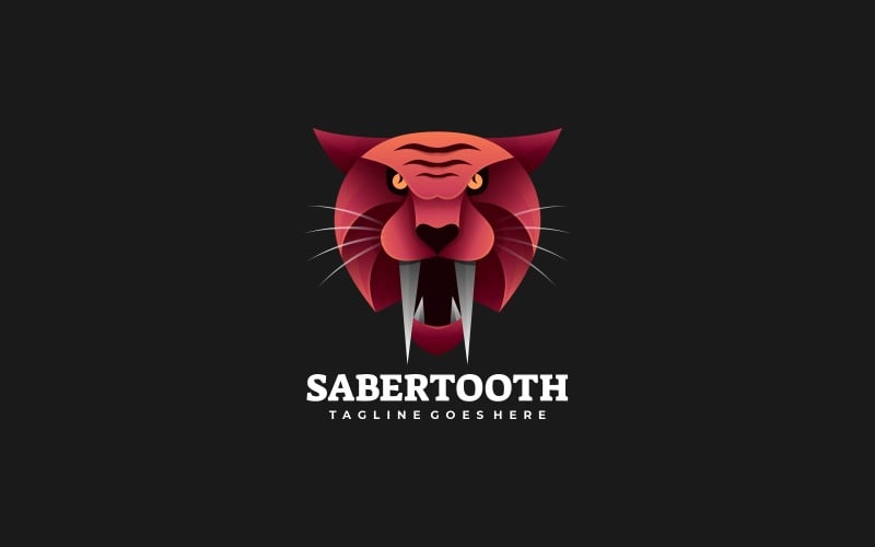 Style de logo dégradé Sabertooth