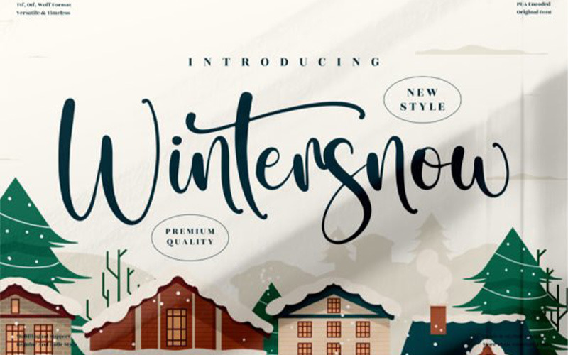 Wintersnow písmo rukopisu