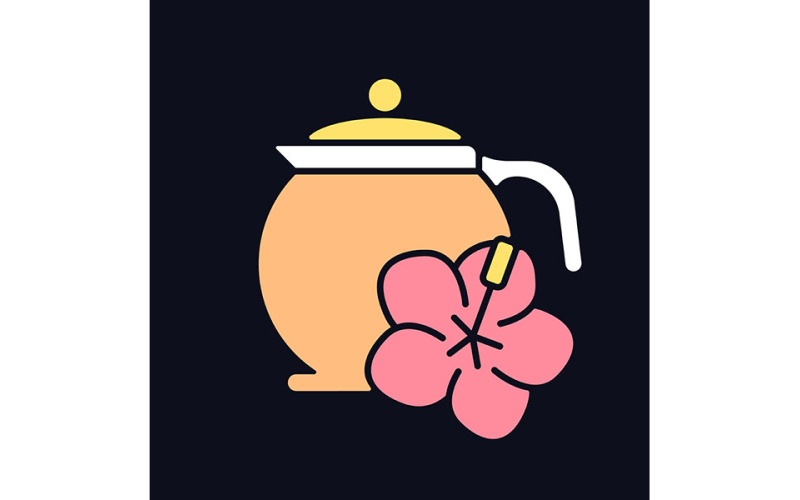 Ikona koloru Hibiscus Tea RGB dla ciemnego motywu