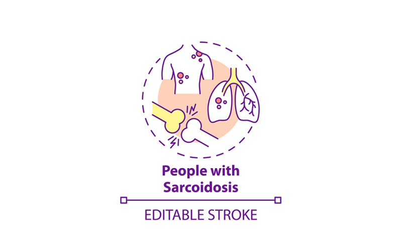 Mensen met sarcoïdose concept icoon