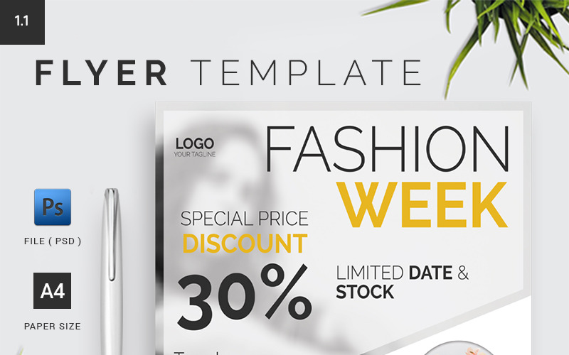 Fashion Week szórólap sablon 1.3