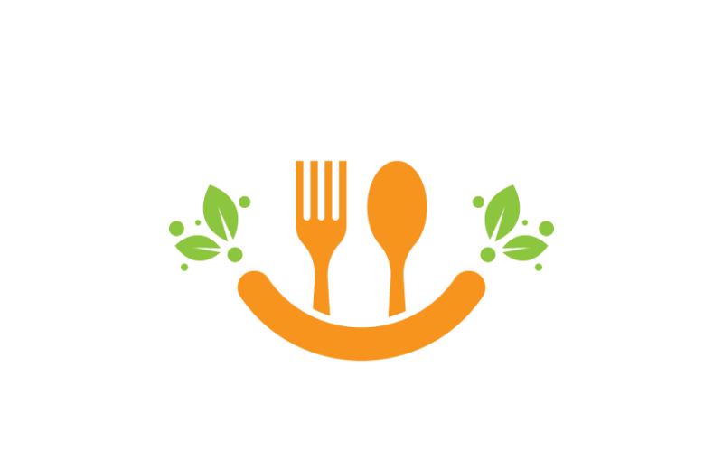 Logo del ristorante cucchiaio e forchetta
