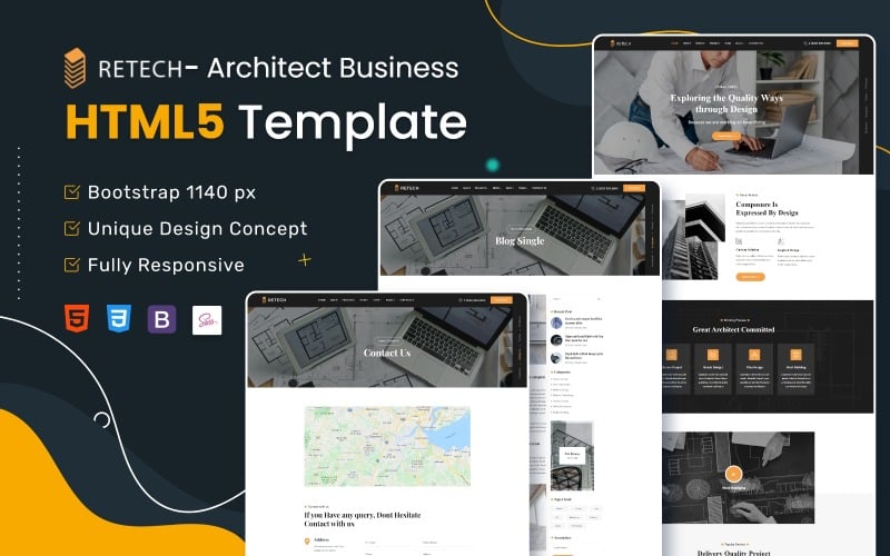 Retech - Architekt HTML5-Vorlage