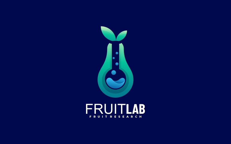 Стиль логотипа Fruit Lab Gradient