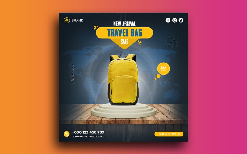 Bag Sale Social Media Post Instagram Post Banner Template