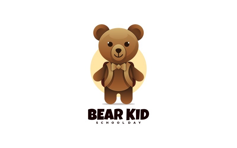 Bear Kid Gradient Logo Styl
