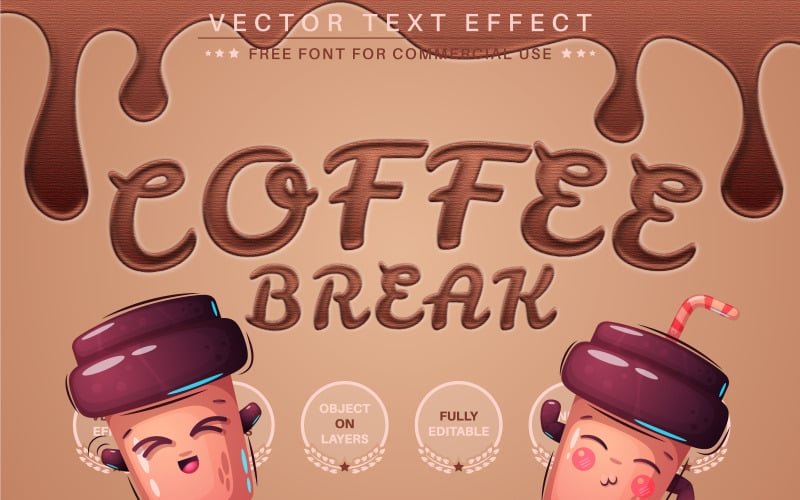 Coffee Break - Editable Text Effect, Font Style, Graphics Illustration