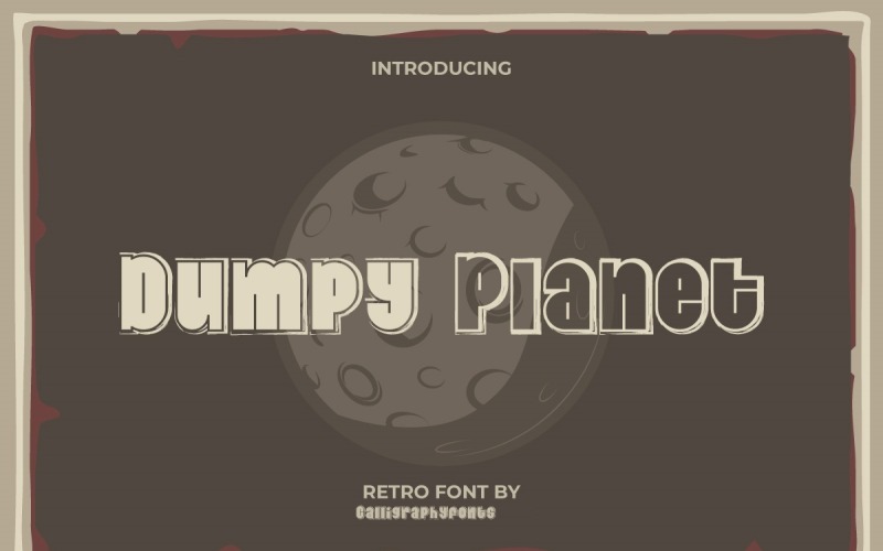 Lettertype Dumpy Planet Comic Display