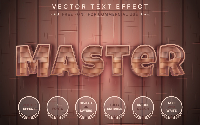 Master - Editable Text Effect, Font Style, Graphics Illustration