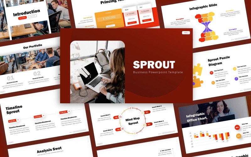Sprout - Business Многоцелевой шаблон PowerPoint