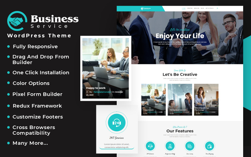 Thème WordPress des services aux entreprises
