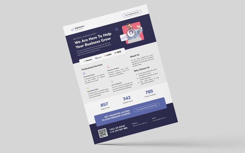 Modèle de Flyer de création d'entreprise Design moderne