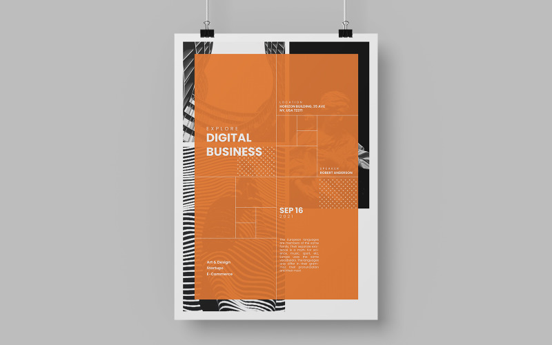 Modello di manifesto aziendale digitale