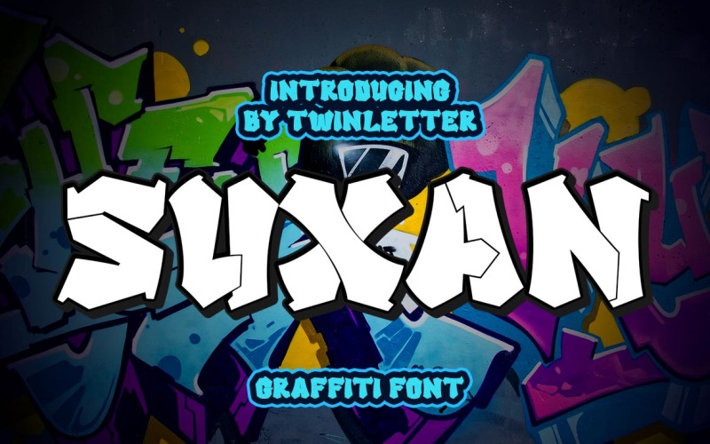 SUXAN - Lettertype in graffiti-stijl weergeven