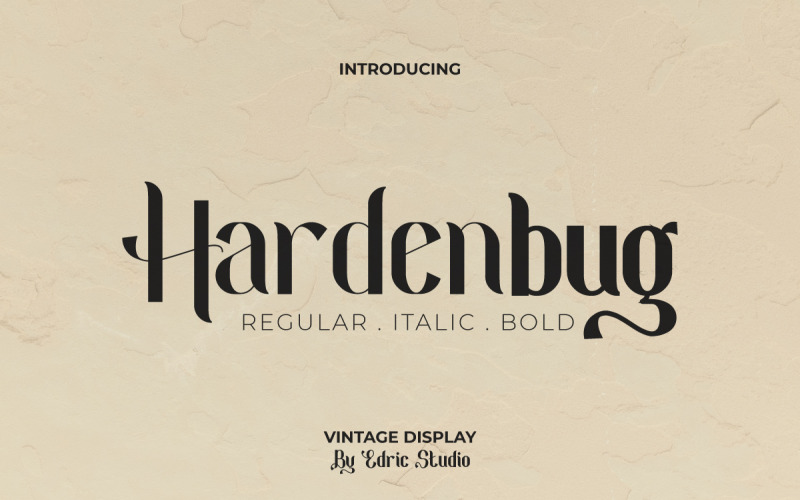 Carattere di visualizzazione Hardenburg Sans Serif