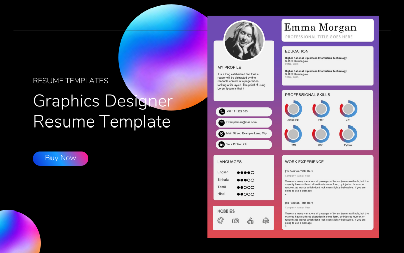 Designer grafico - Modello di curriculum