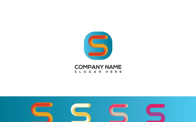 Ikoniczny szablon logo litery S