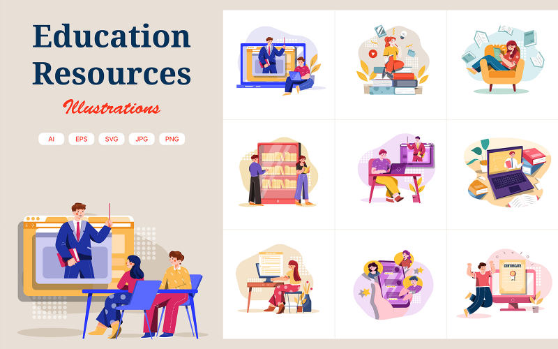 M361 - Ilustrações de recursos educacionais