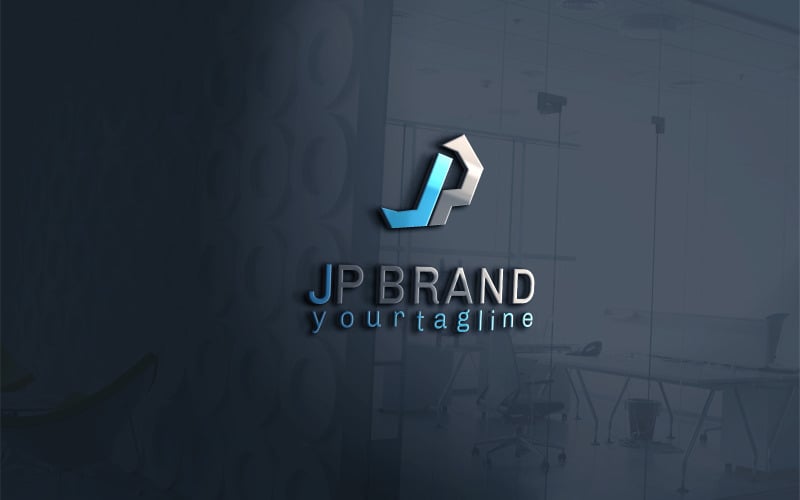 J p Абстрактный творческий логотип 1