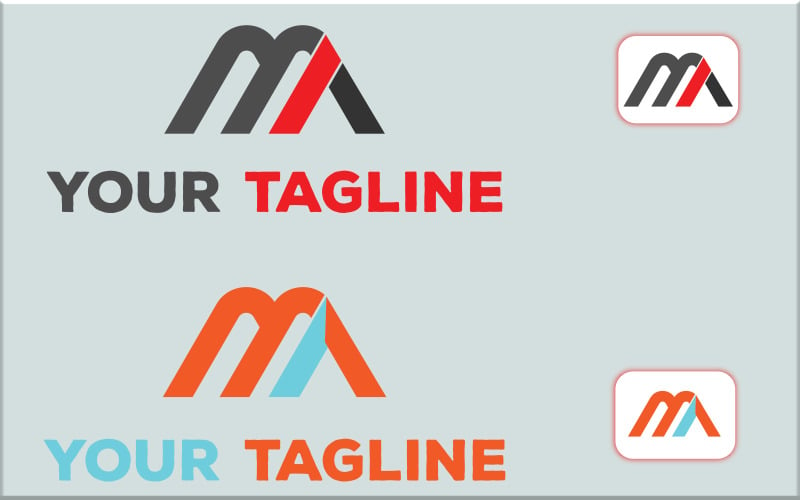 MA Letter Creative Logo Design