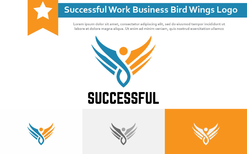 Sikeres munka Business Freedom Bird Wings logó