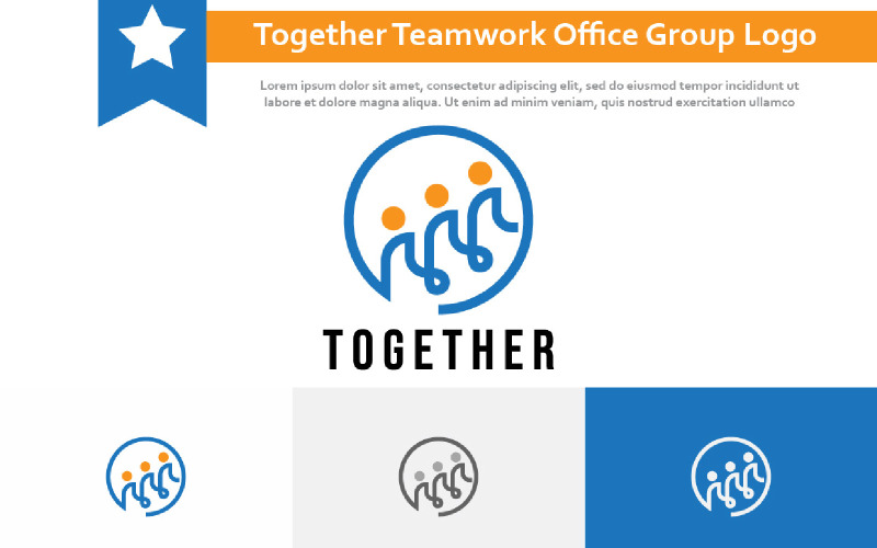 一起团队合作团队领导办公室组徽标