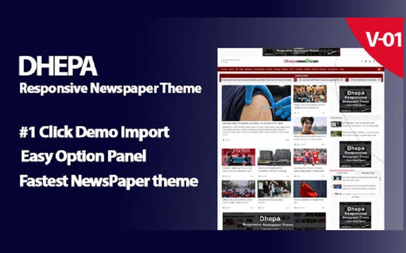 Dhepa - Тема WordPress порталу новин