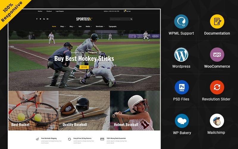 Tema loja virtual wordpress woocommerce para lojas de esportes