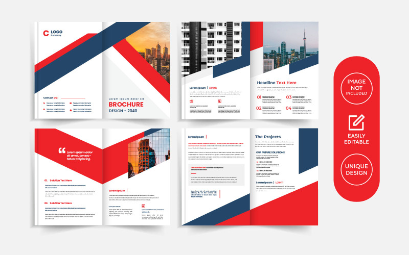 Modello di brochure pieghevole aziendale aziendale creativo